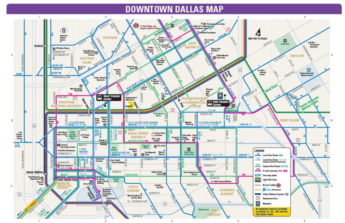 Autobusne linije za Dallas karti