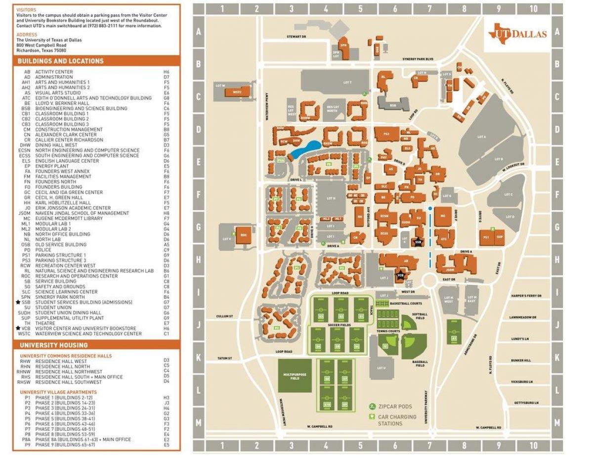 sveučilište u Teksasu u Dallasu karti