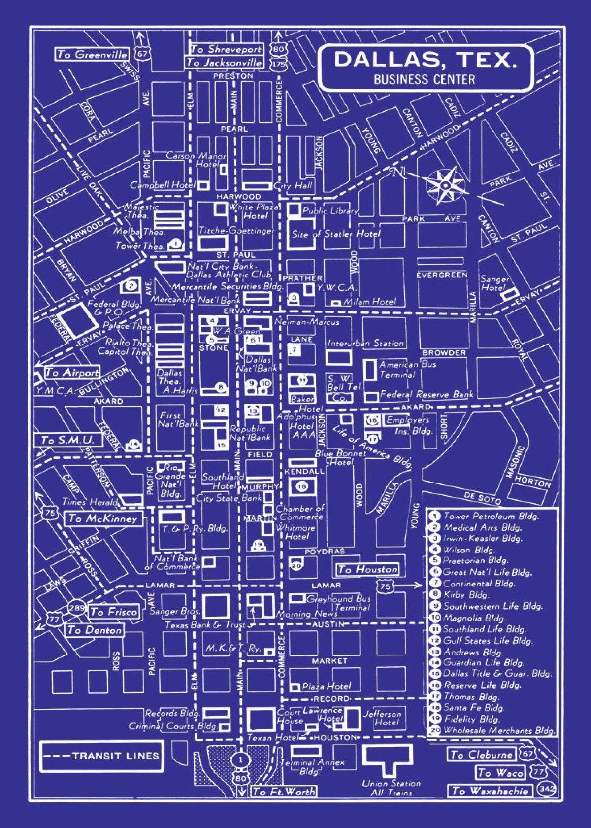 karta grada Dallas