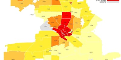 Dallas ZIP kod na karti
