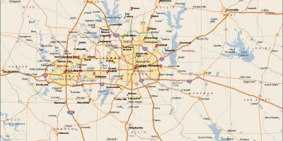 Dallas / Fort Worth metroplex karti